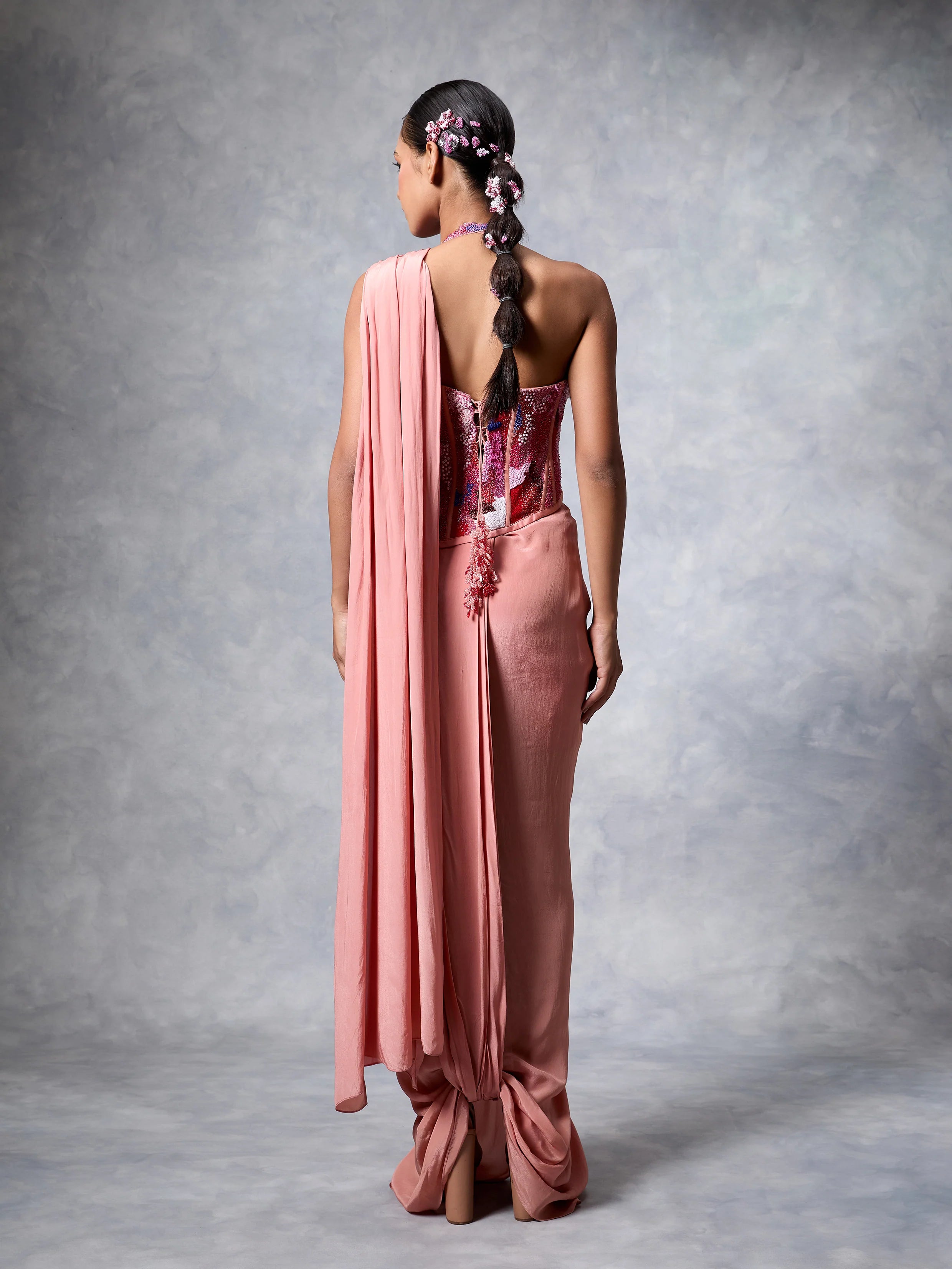 The Sprinkle Corset Saree Set