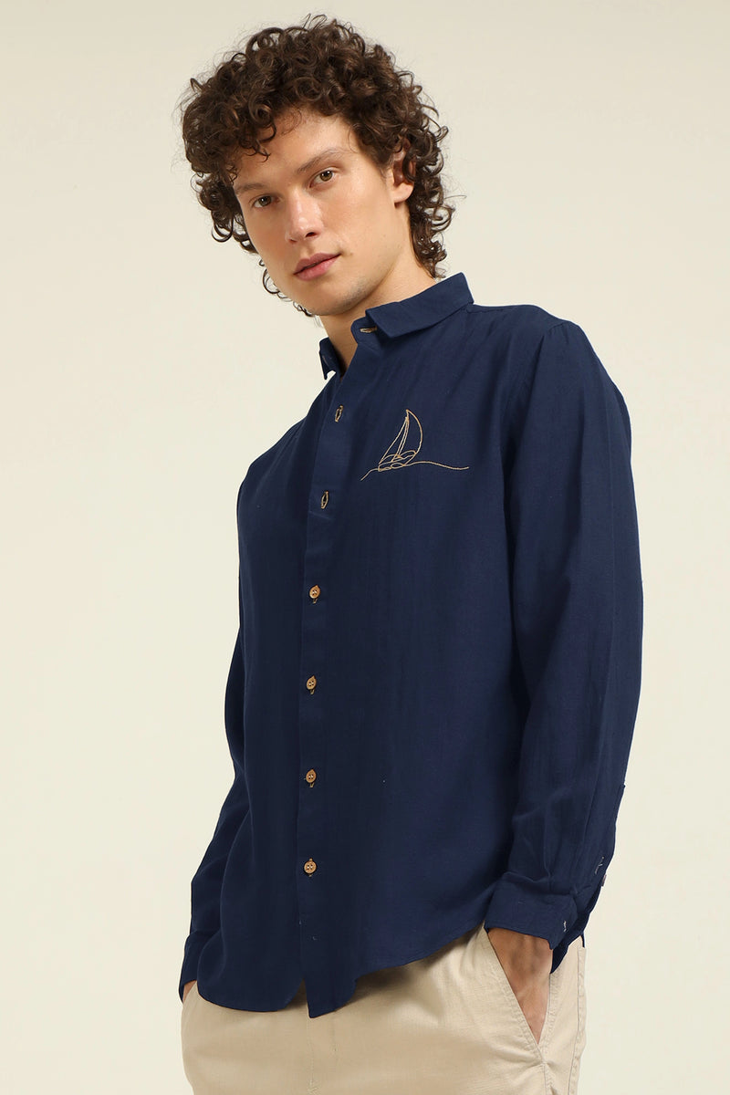 Classic Pirogue Embroidery Shirt