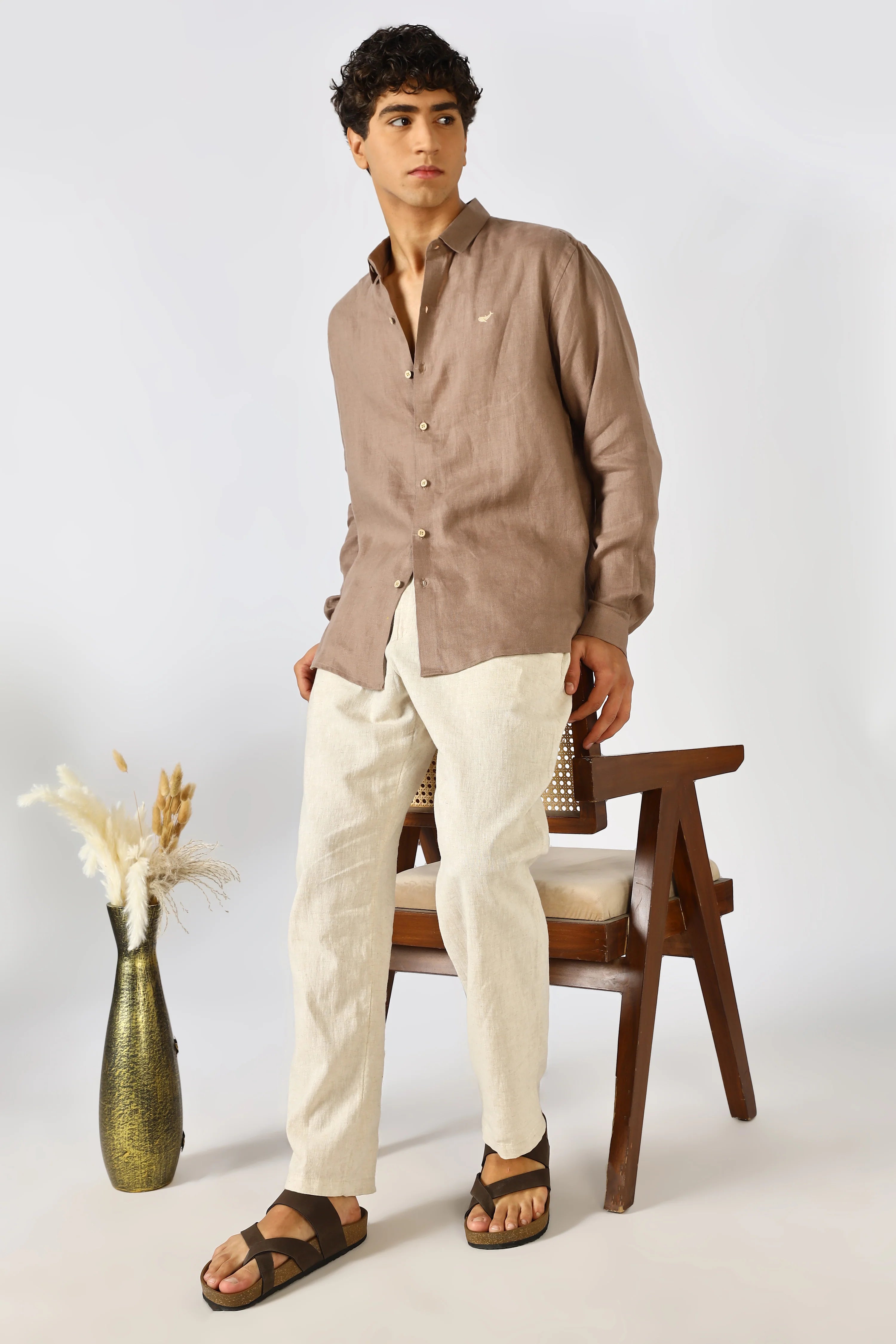 SANDSTONE 100% LINEN 60S LEA SHIRT