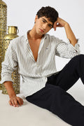 Ocean Hues Striped Seer Sucker Essential Shirt