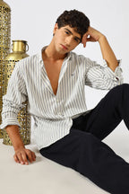 Ocean Hues Striped Seer Sucker Essential Shirt
