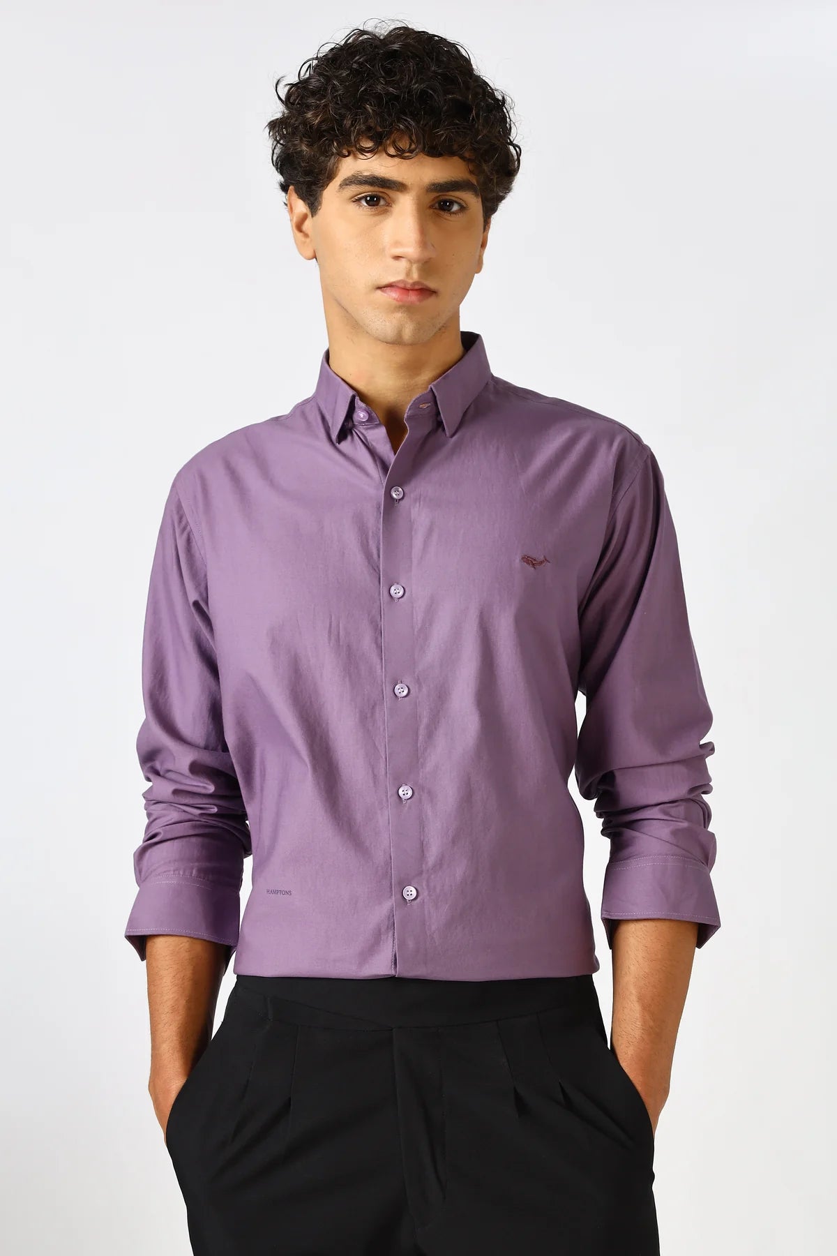 Mauve Violet Cinematic Satin 100% Giza Cotton Shirt