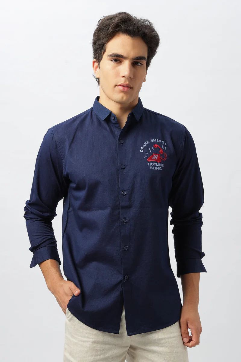 Drake Energy Embroidered Classic Shirt