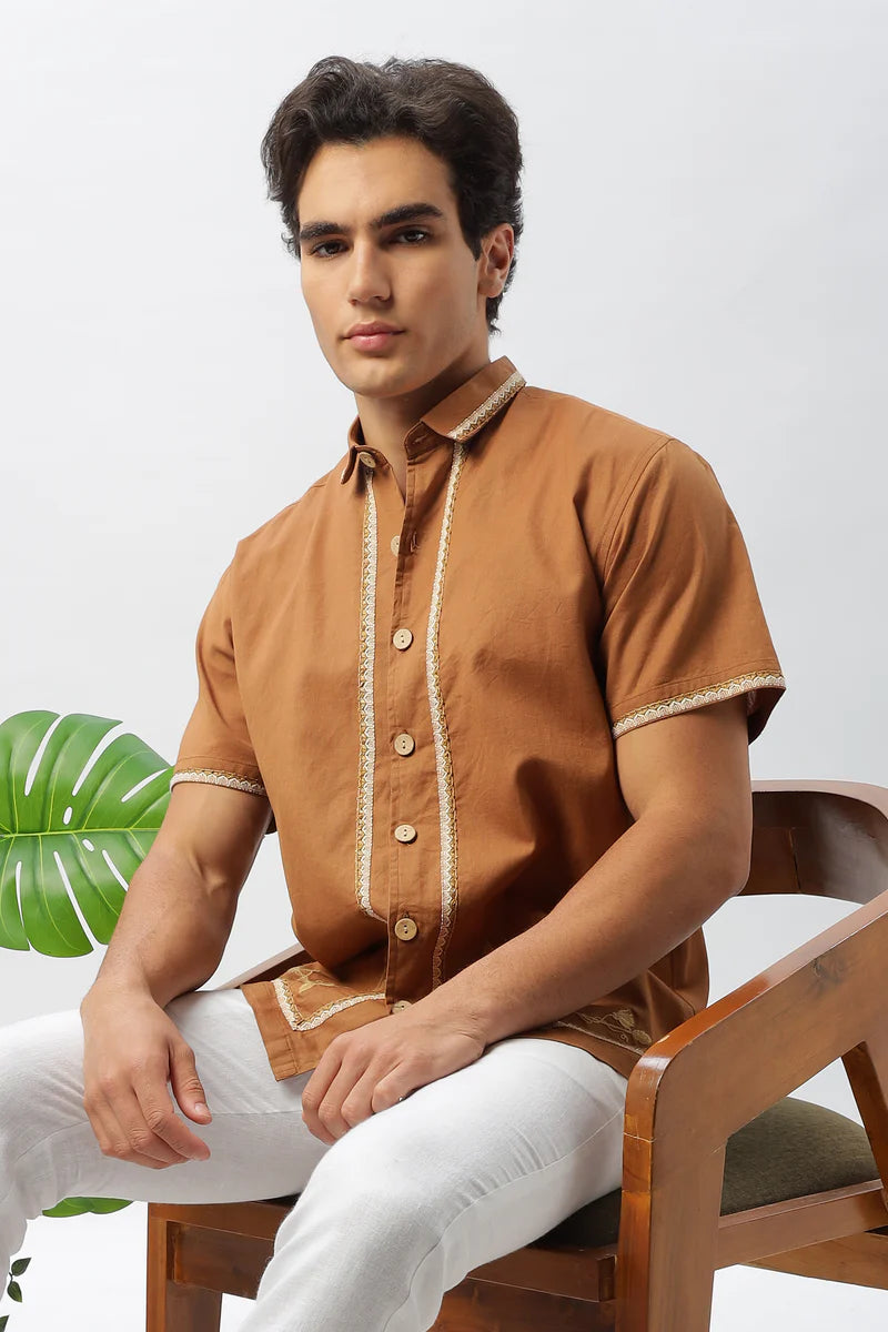 Golden Harvest Embroidered Shirt