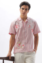 Best seller Pink Floral Embroidery Shirt