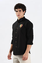 Cappadocia Black Hot Air Balloon Embroidery Shirt