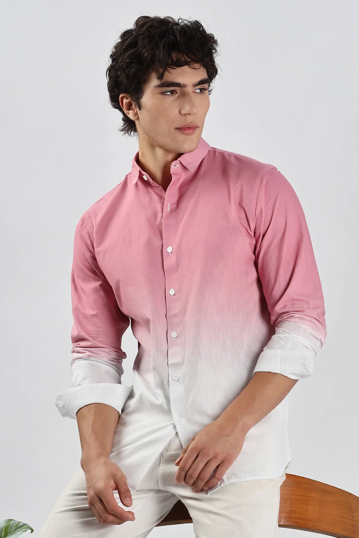 Ombré 100% Cotton Tuscany Pink Shirt