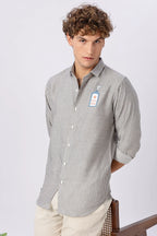 Certified Sunblocker Embroidery Striped Shirt