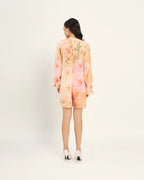 Peach floral floral dress