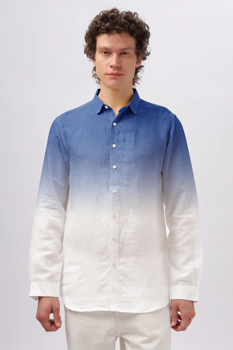 Ombrè 100% Natural Bahamas Blue Shirt