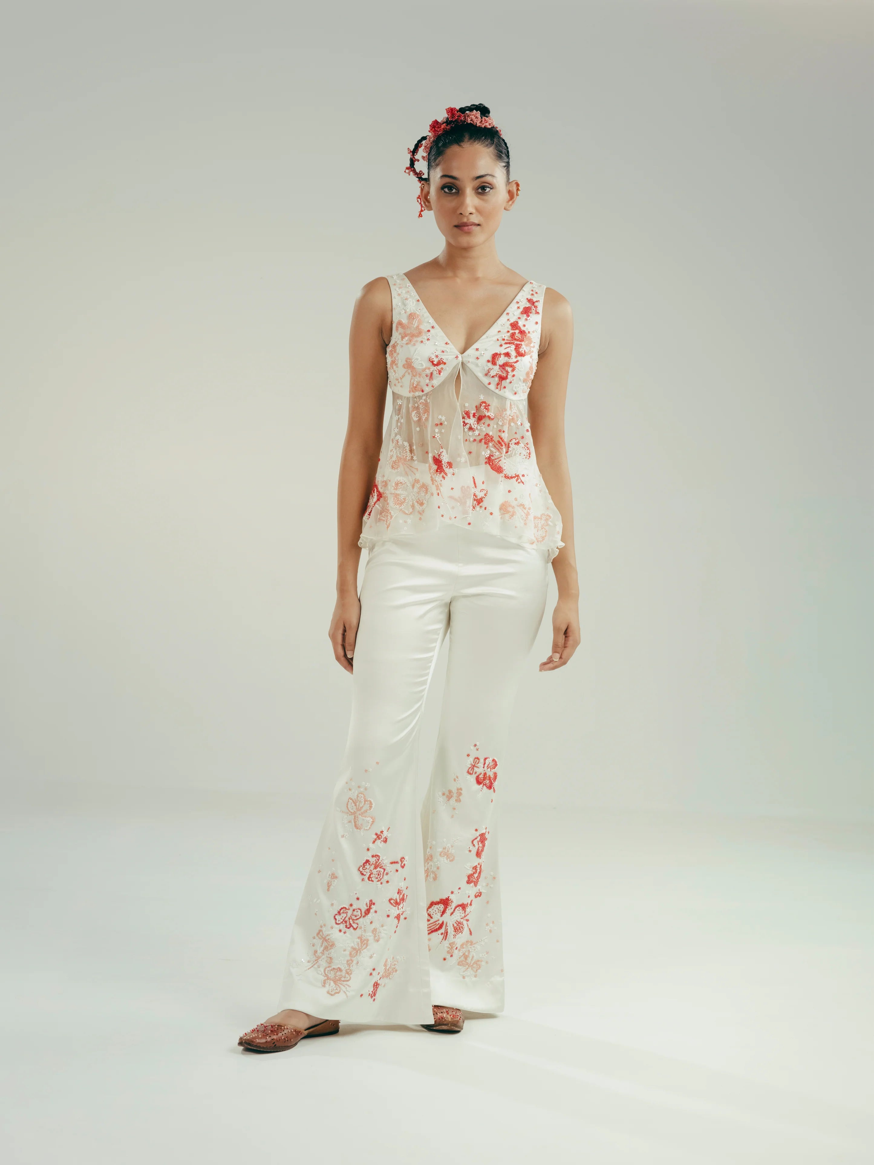 The Floral Burst Top and Pant Set