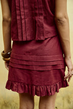 Bordeaux Skirt Set