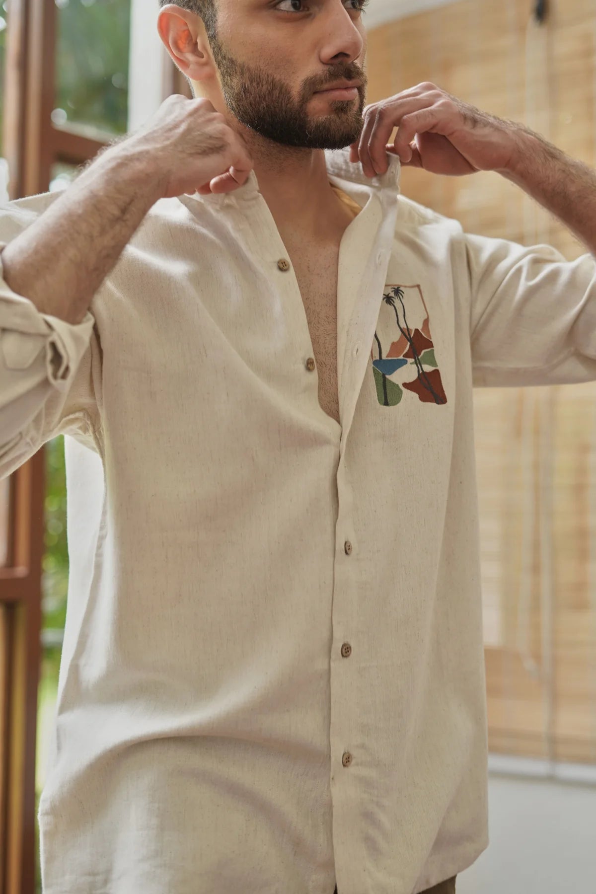 Sundowner Beige Mirage Embroidered Shirt