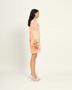 Peach floral floral dress