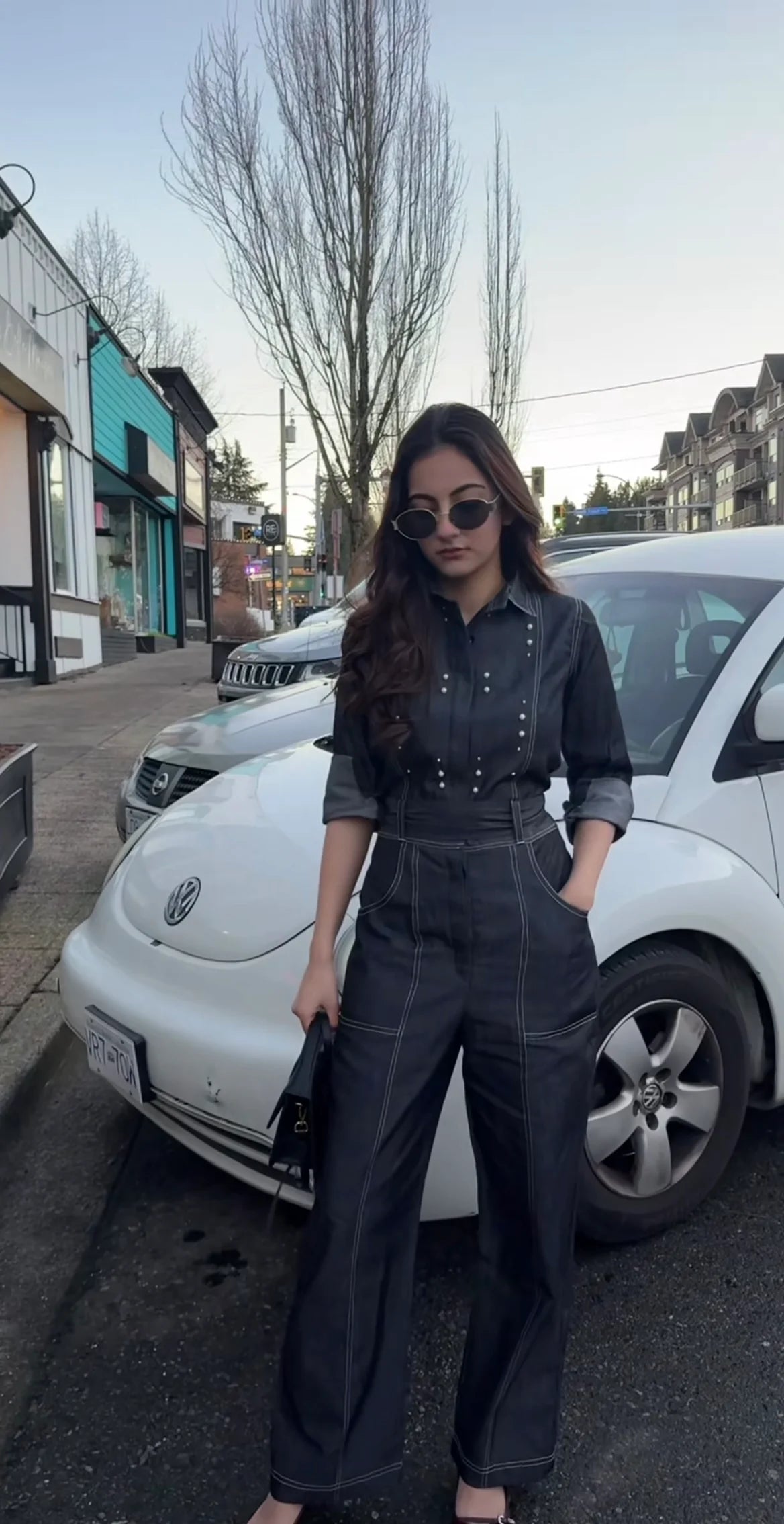 Pearl Denim Jumpsuit