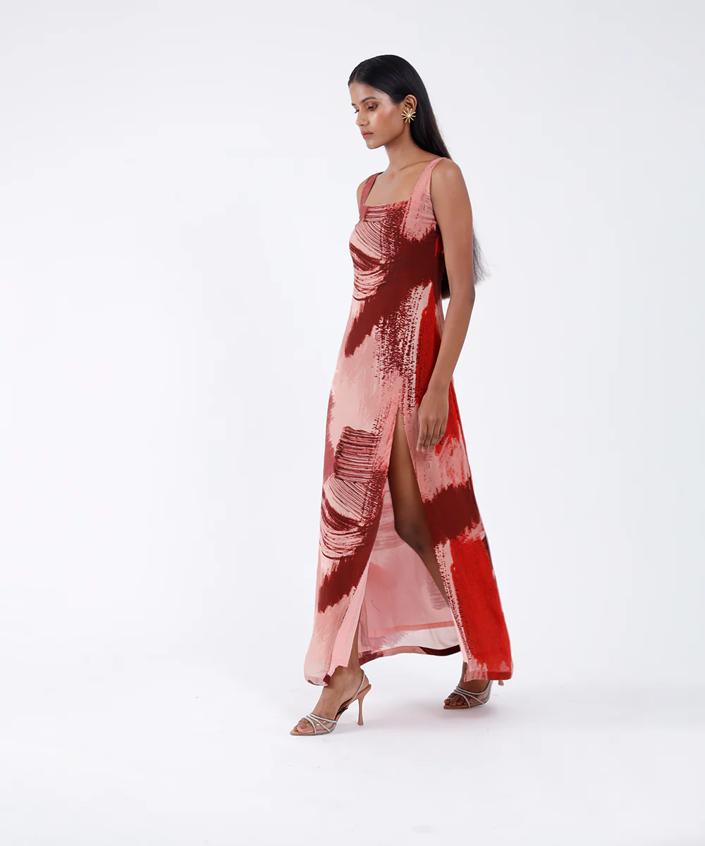 Cascade Maxi Slit Dress