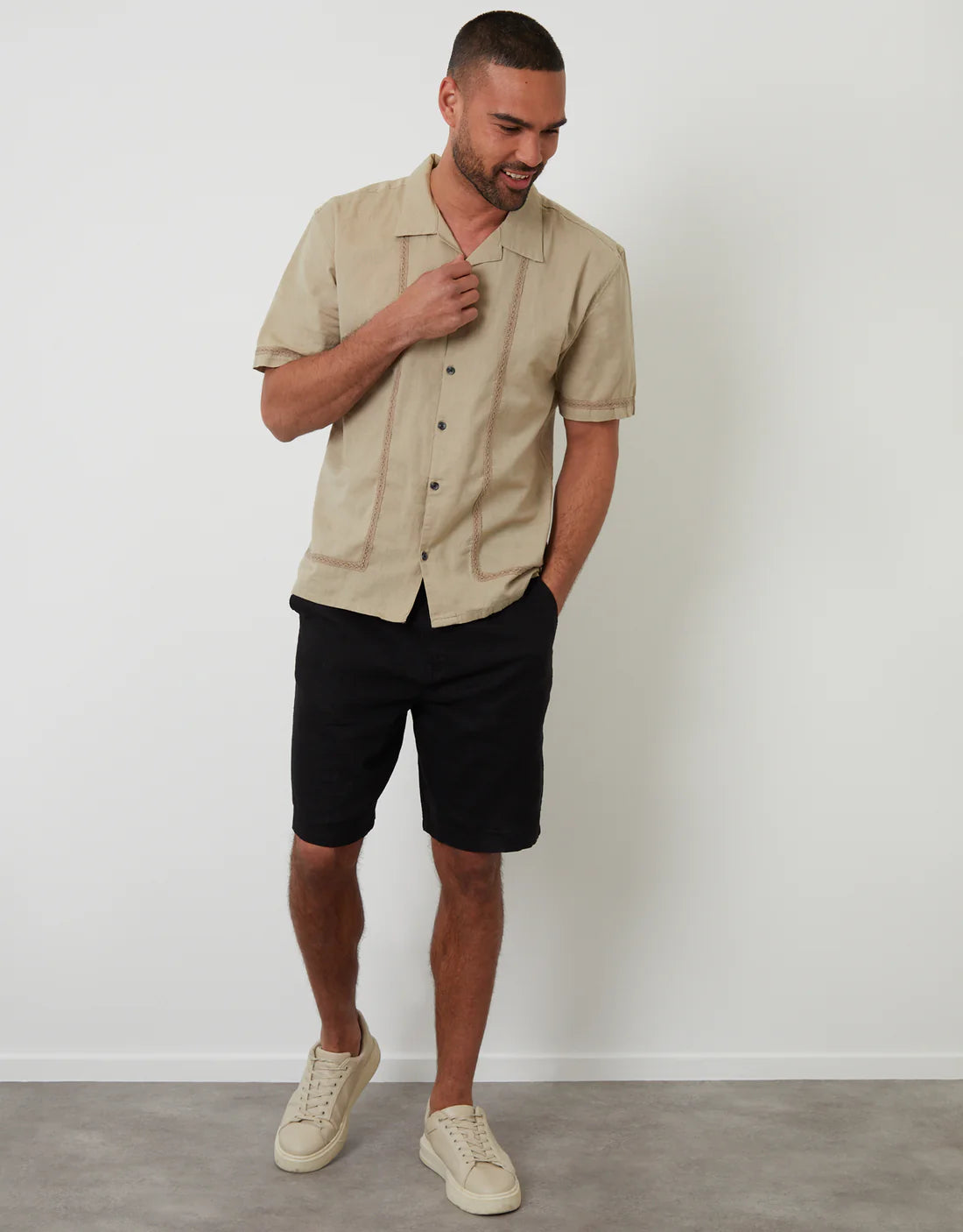 Amalfi Embriodered Linen Shirt