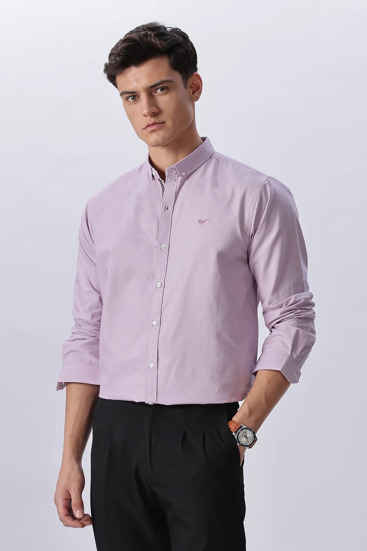 Lagos Lilac Pre-washed Oxford Shirt