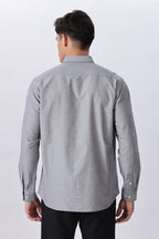 Milan Grey Pre-washed Oxford Shirt