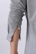 Milan Grey Pre-washed Oxford Shirt