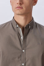 Granada Olive Pre-washed Oxford Shirt