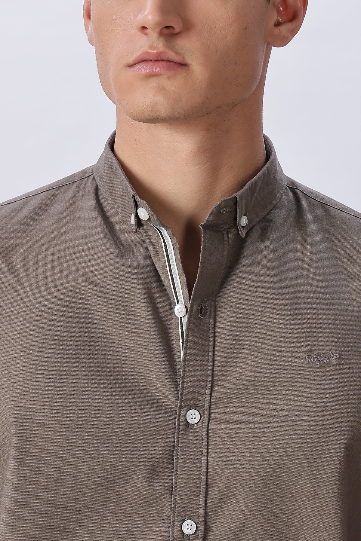 Granada Olive Pre-washed Oxford Shirt