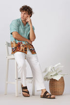 Linen-style 100% Cotton Straight Fit White Pant