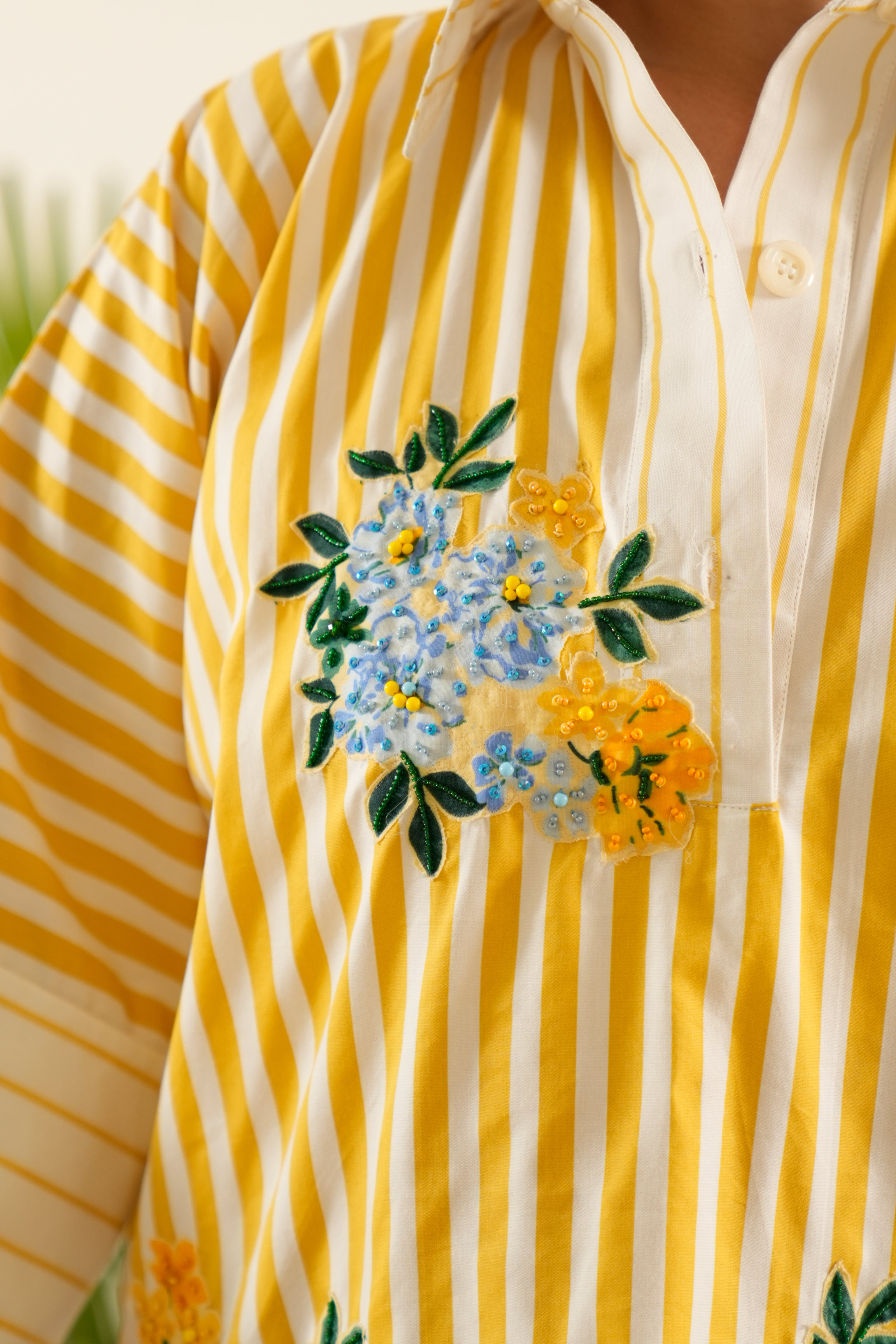 Yellow Cotton Poplin T-shirt