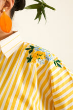 Yellow Cotton Poplin T-shirt