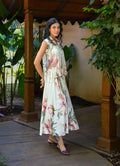 Peonies Apron and Midi Skirt Set