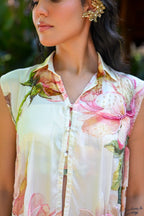 Peonies Apron and Midi Skirt Set