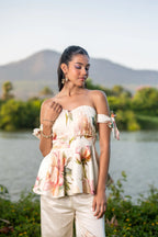 Peonies Tube Top and Pants