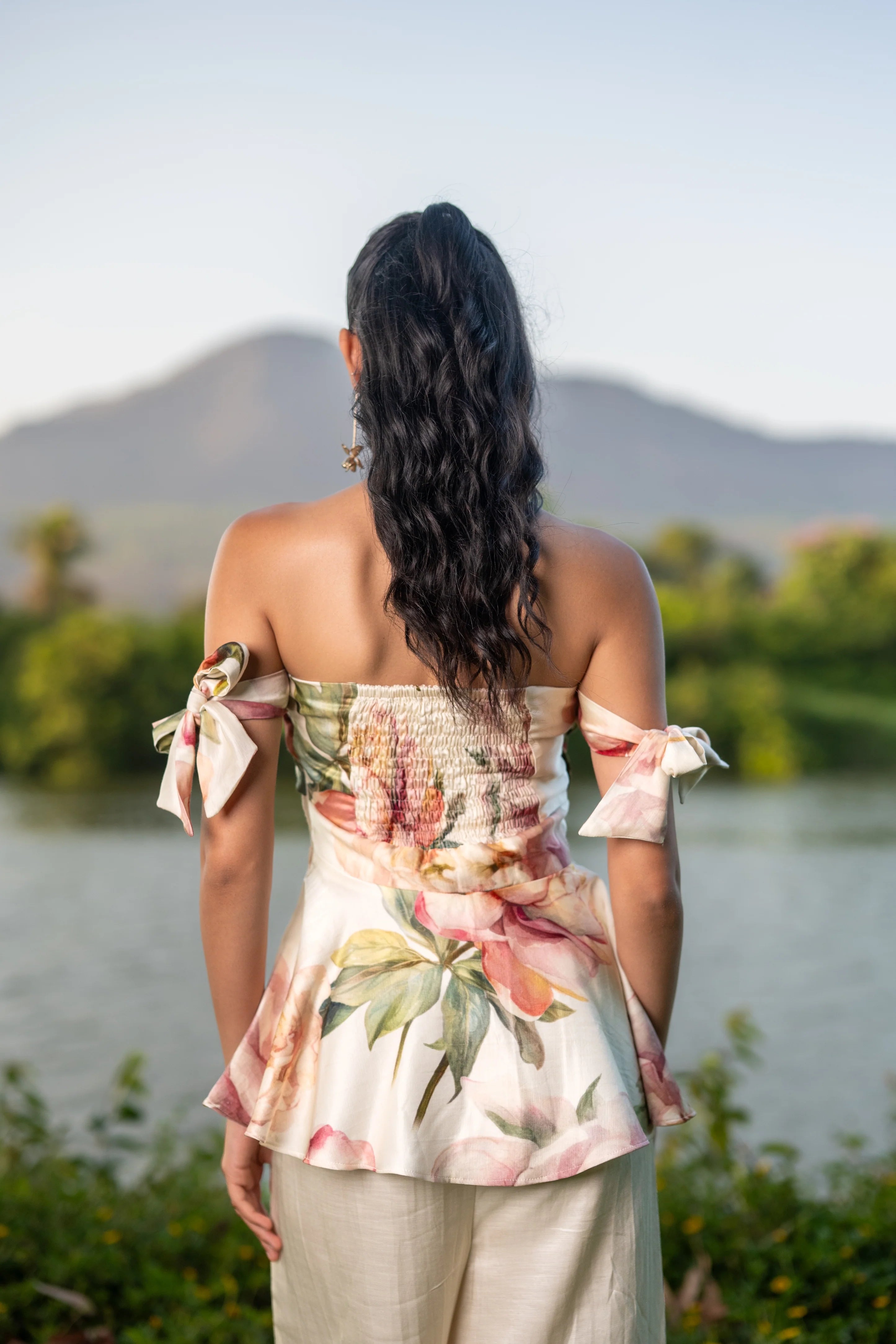 Peonies Tube Top and Pants