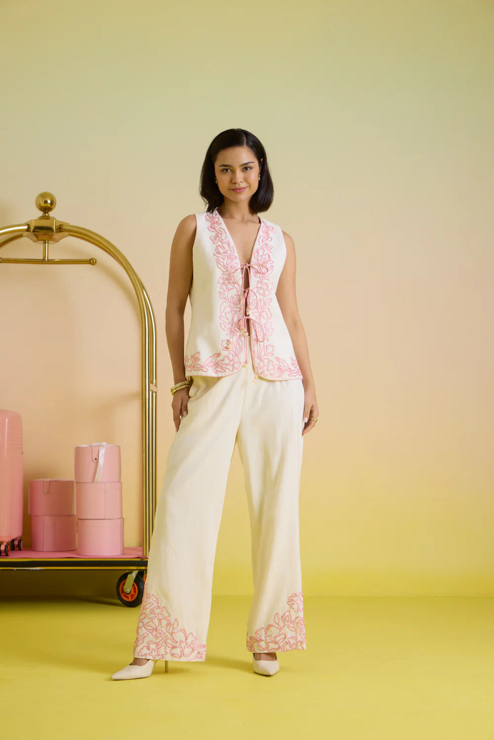 Gelato tie-front vest