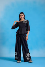 Starlit Noir Peplum Co-ord