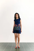 Denim Embellished Smocked Coord Set