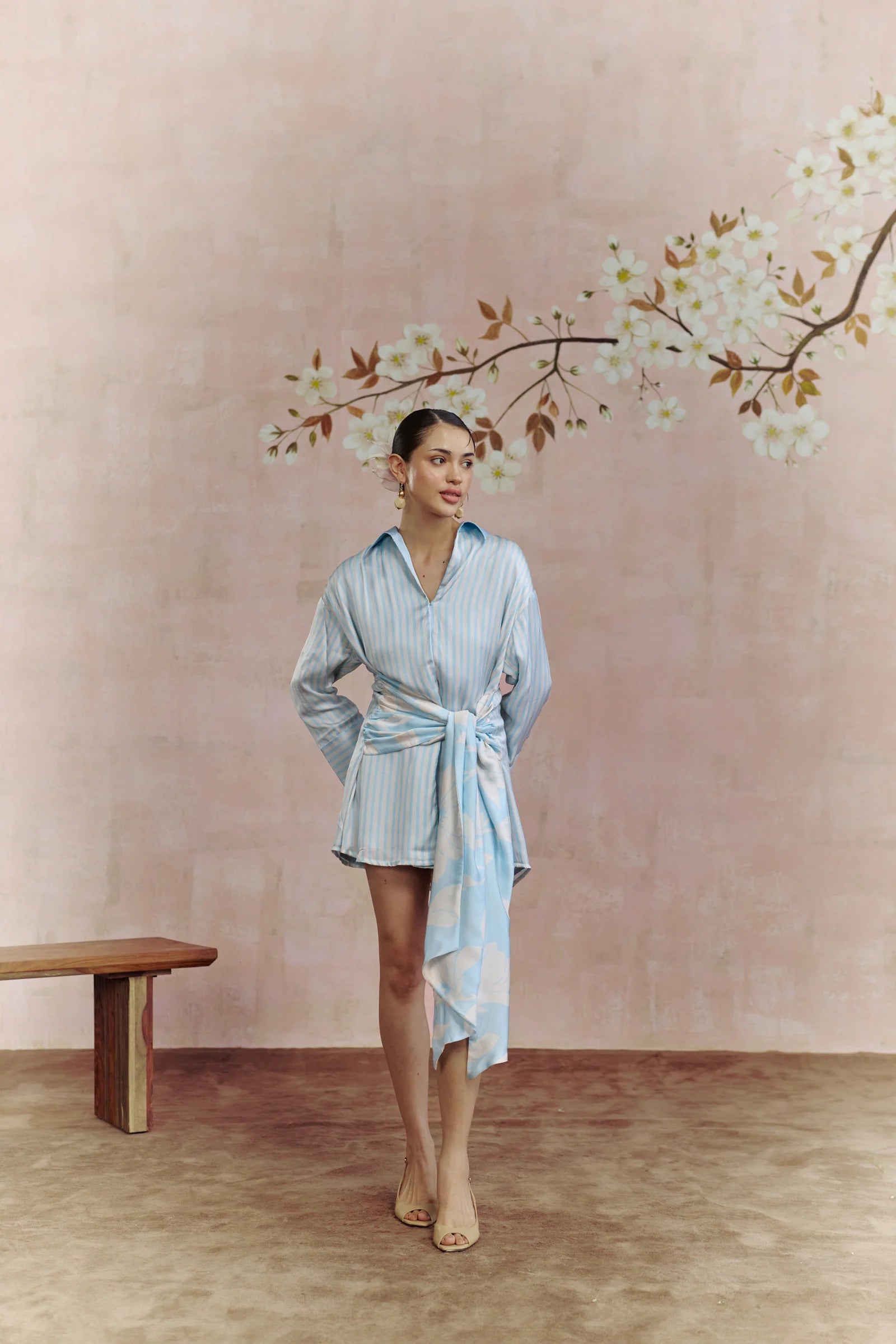 Coastal Stripe Shirt Dress