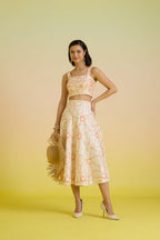 Ivory dusk embroidered bustier
