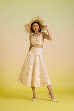 Ivory dusk embroidered bustier