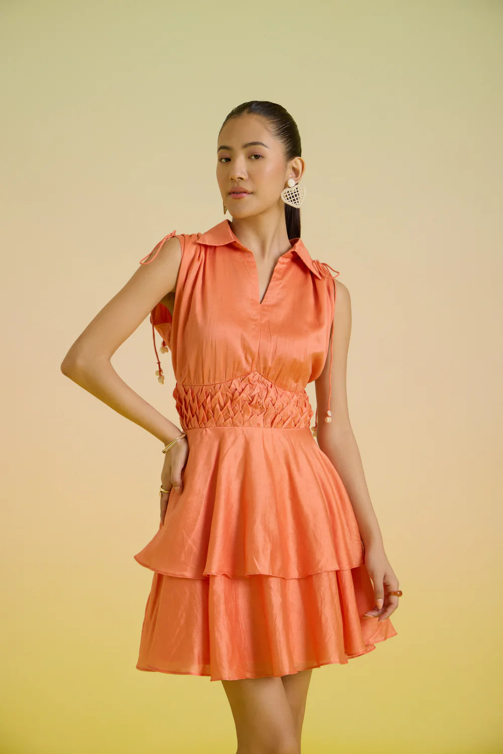 Sunset sorbet layered dress