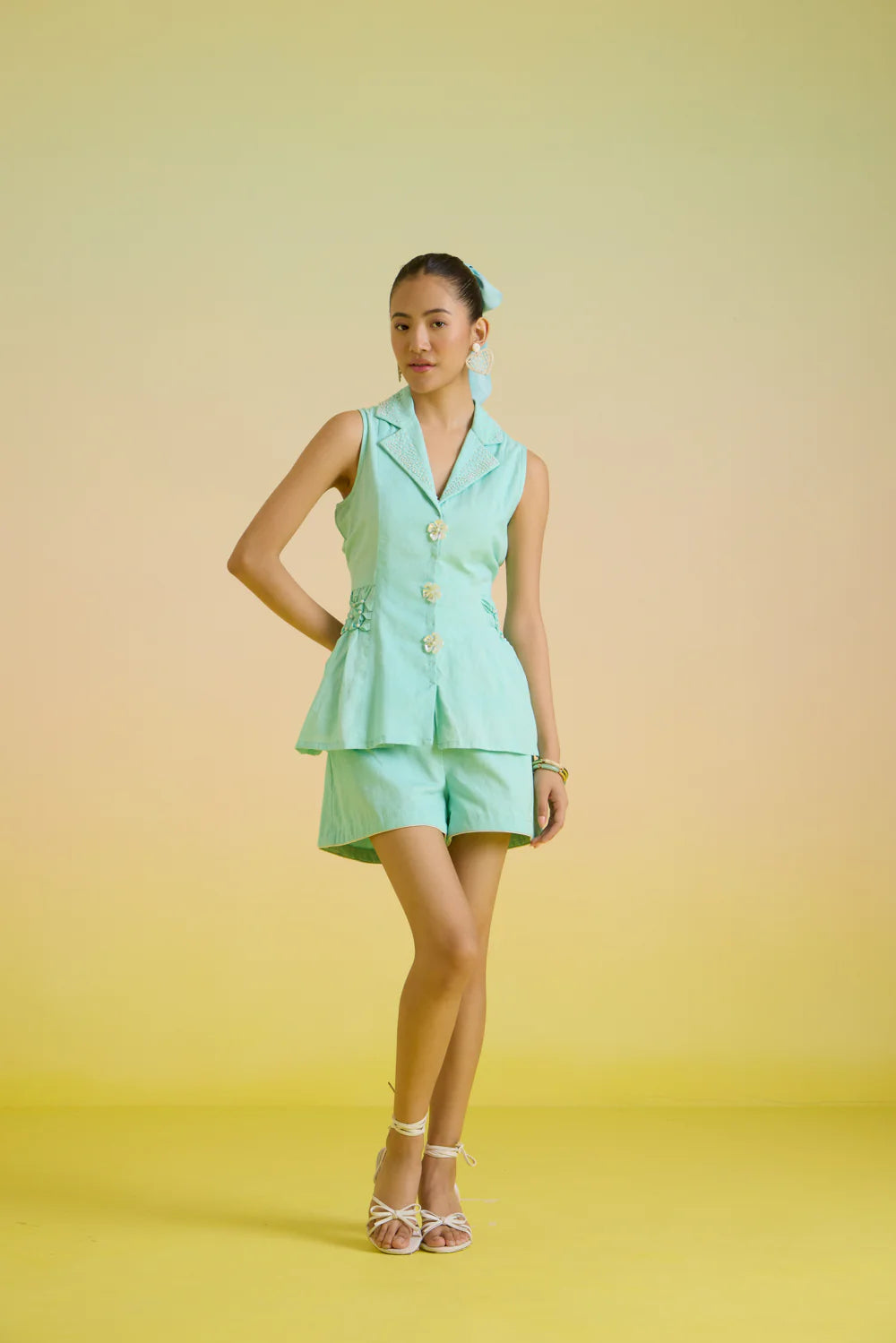 Mint-ini vest coord set