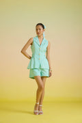 Mint-ini vest coord set