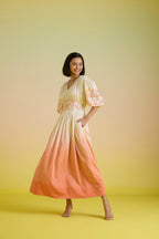 Sunset sorbet midi dress
