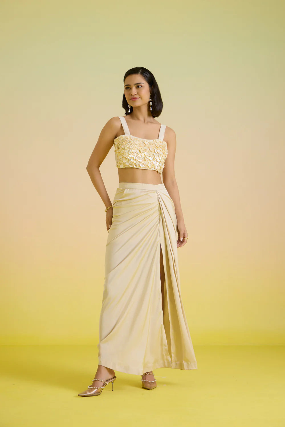 Ivory shell bustier