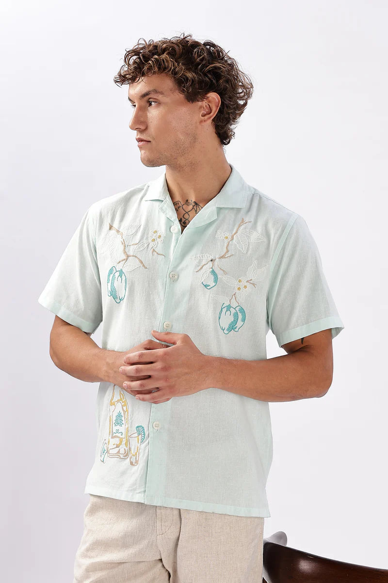 Best Seller Floral Embroidery Box Fit Shirt