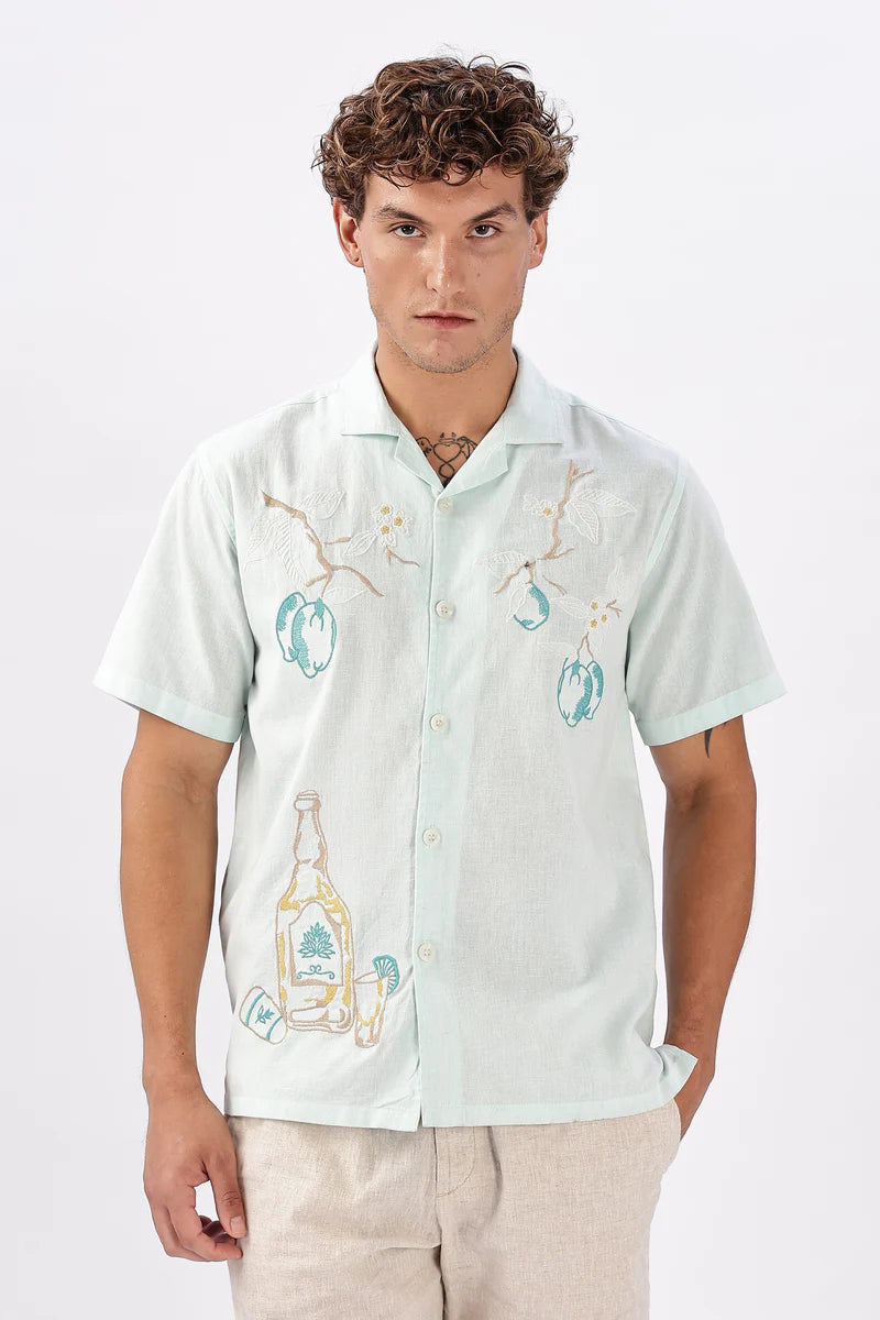 Best Seller Floral Embroidery Box Fit Shirt
