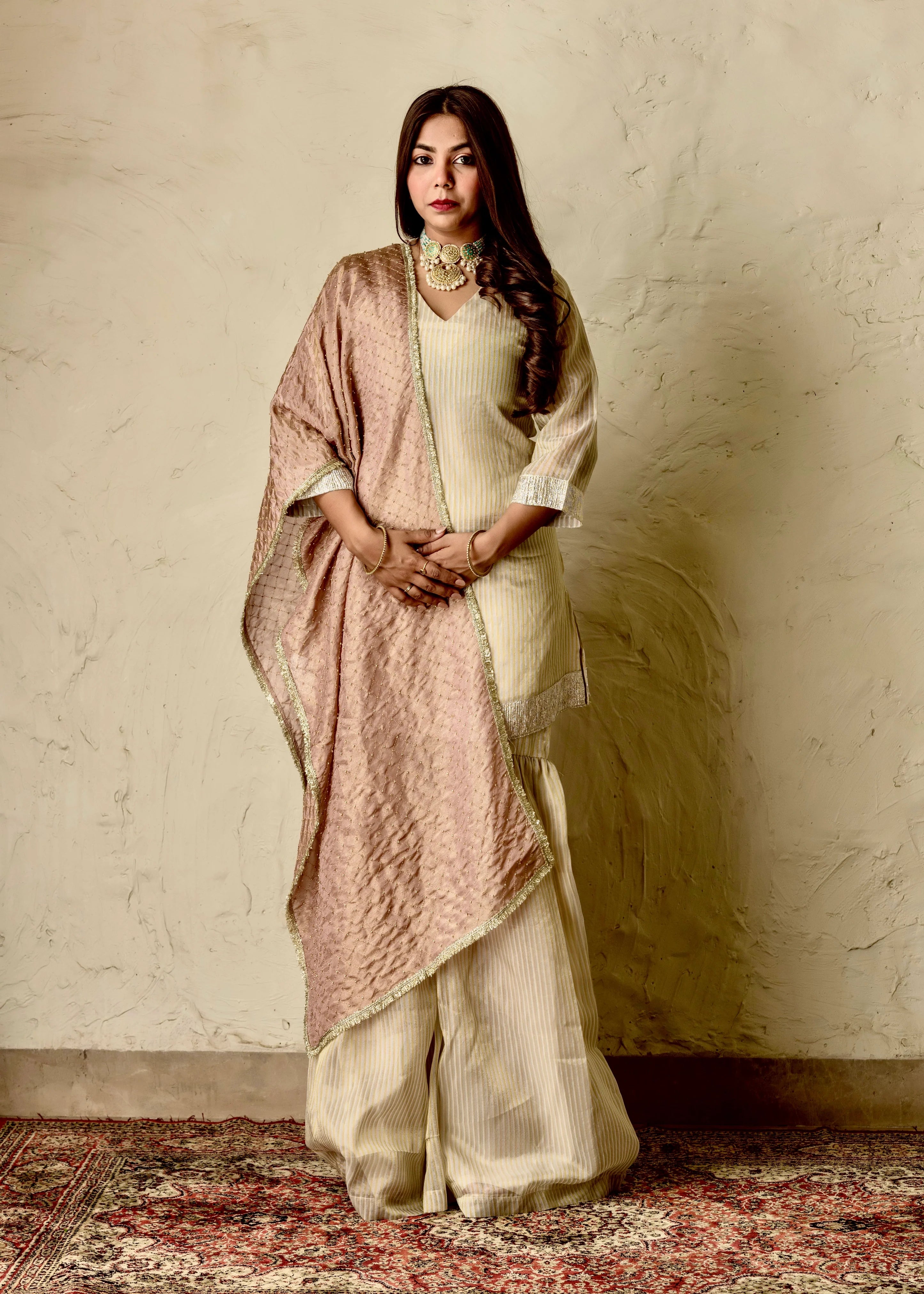 Champagne Blush Sharara Set