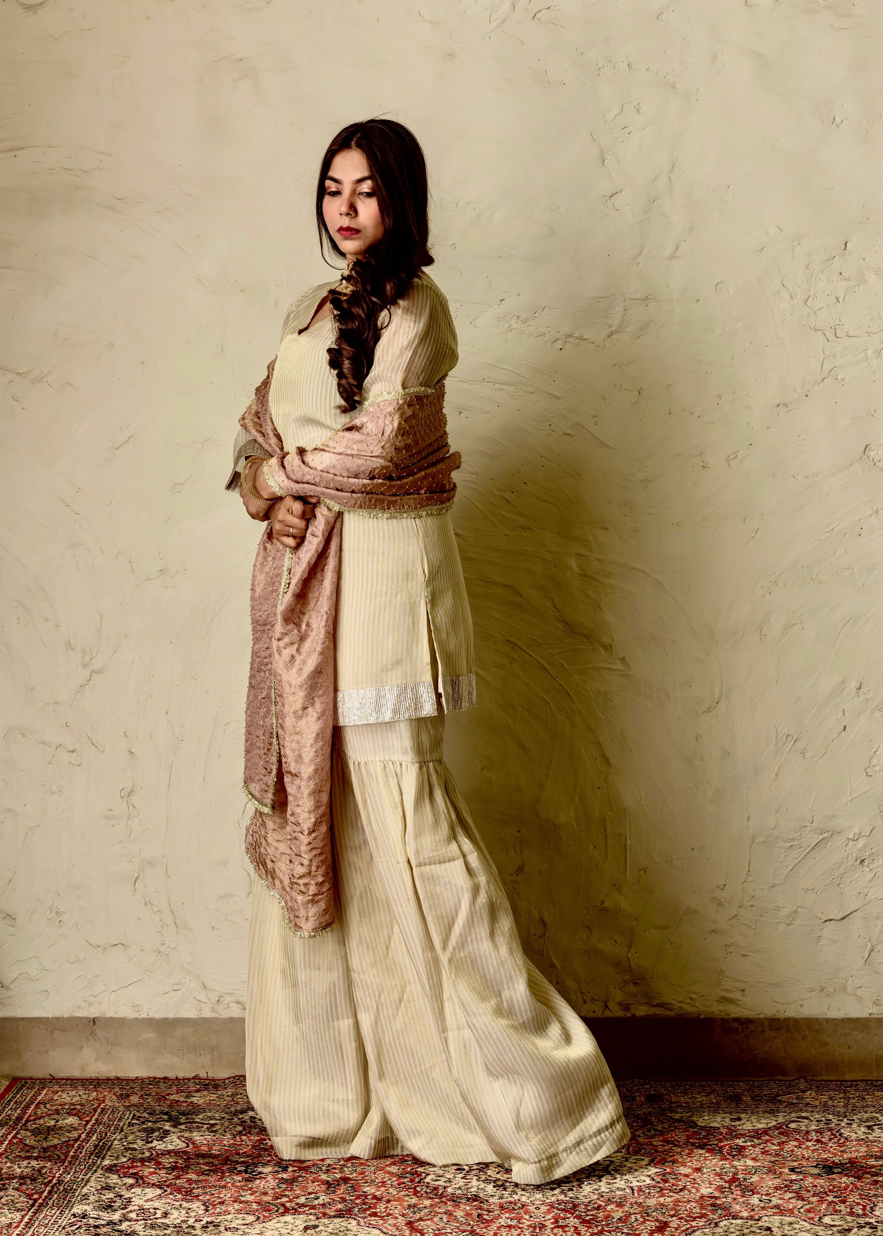 Champagne Blush Sharara Set