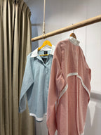 Back Pipin Shirt (blue & pink)