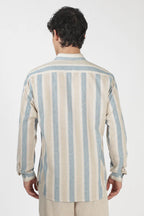 Lemon Cooler Cotton Regular Fit Sky Blue Embroidered Shirt